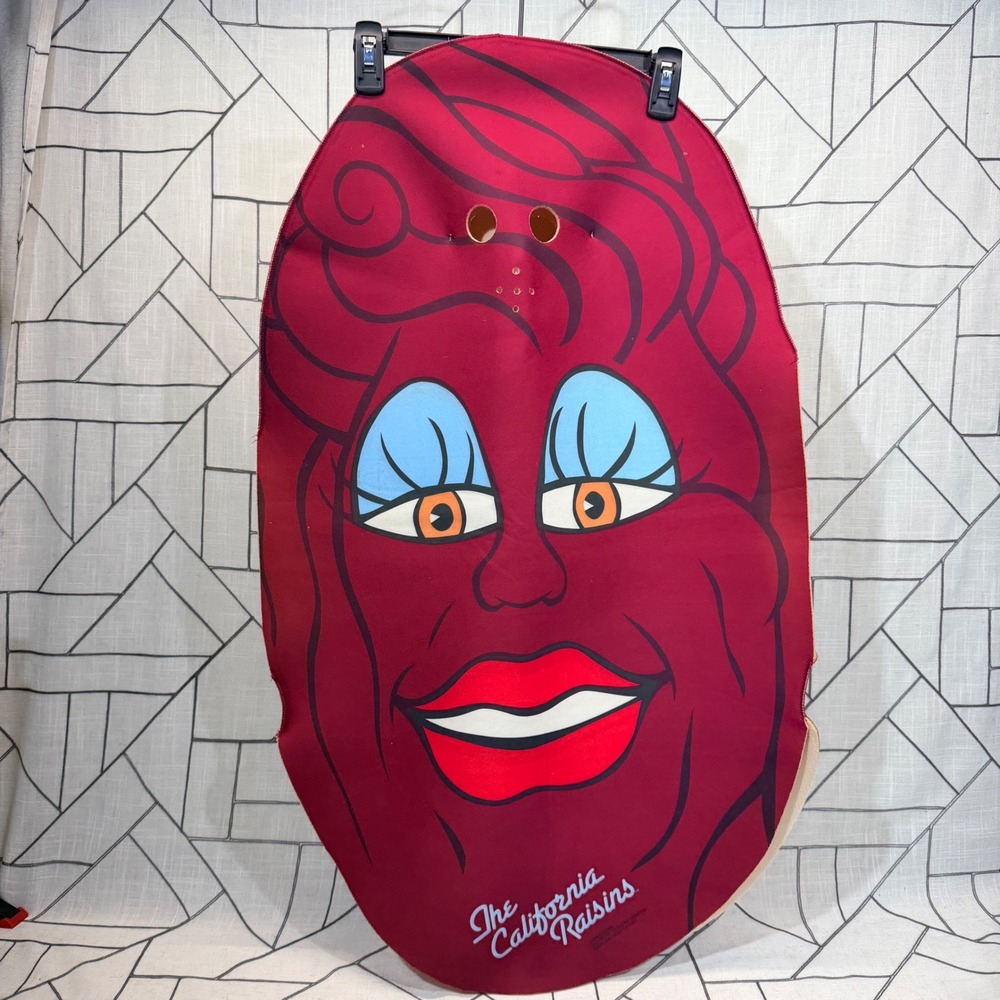 California Raisins Costume Mask OS Red Vintage 1988 Foam Character Applause